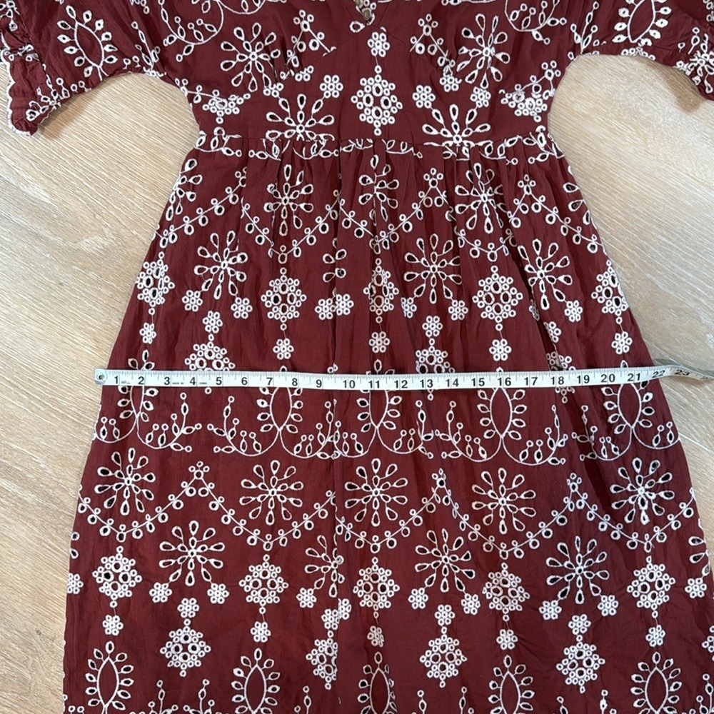 BB Dakota Steve Madden Womens Eyelet Sun Dress Size Small Cottagecore - Picture 8 of 9